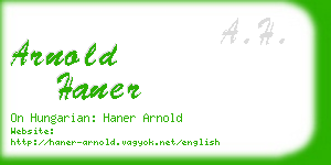 arnold haner business card